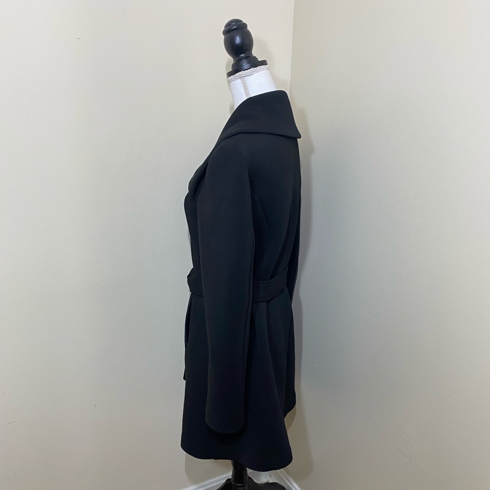 Laundry By Shelli Segal || STRETCH black Coat SZ Medium - Picture 3 of 9